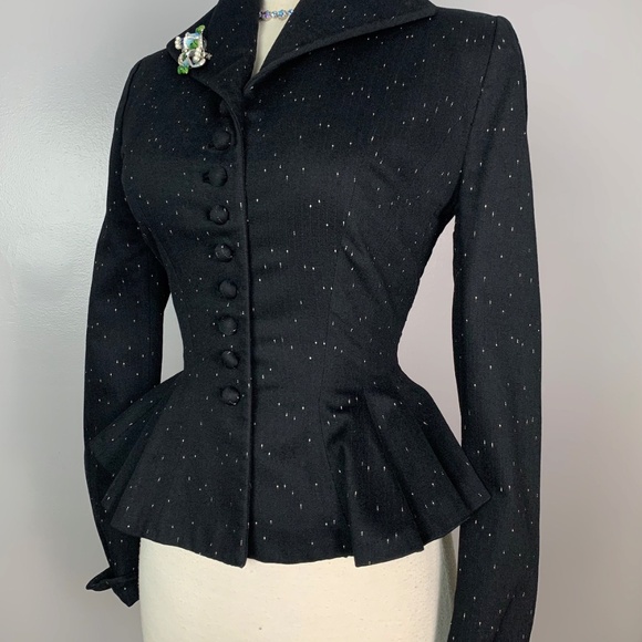 Dramatic New Look Peplum Jacket by Lilli Ann. - Picture 4 of 8